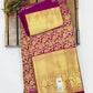 Purple Color Pure Kanchi Silk Saree With Gold Zari Work - SILKMARK CERTIFIED Near Me