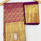 Pure Kanchi Silk Saree With Gold Zari Work - SILKMARK CERTIFIED In USA