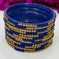  Beautiful Blue Color Stone Design Glass Bangles For Women