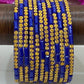  Blue Color Stone Design Glass Bangles Near Me