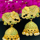 Gorgeous Elephant Earrings With Jhumkas In Mesa
