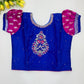 Blue Color Georgette With Embroidery And Mirror Work Girls In Tempe
