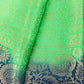 Fabulous Light Green Color Banarasi Soft Silk Saree With Contrast Pallu In USA