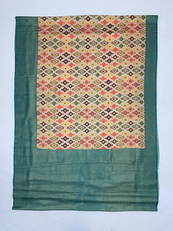 Silk With Printed Work Saree In Chandler