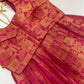 Pink Colored Art Silk Half Saree Set With Zari Work In Surprise