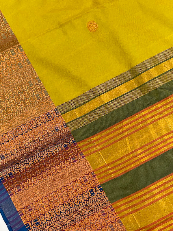 Yellow Color Soft Silk Saree In Yuma