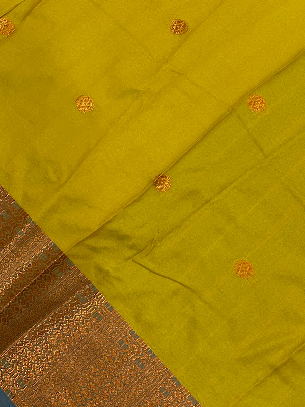 Yellow Color Soft Silk Saree In Mesa