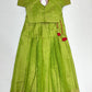 Beautiful Green Colored Art Silk Half Saree Set In Mesa