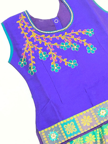 Silk Langa Set With Embroidery Work In Mesa