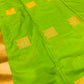 Green With Contrast Border Saree In USA