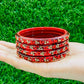 Stoned Design Glass Bangles in Chandler