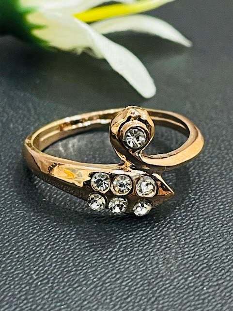 Attractive Copper Colored Stone Work Design Ring For Women