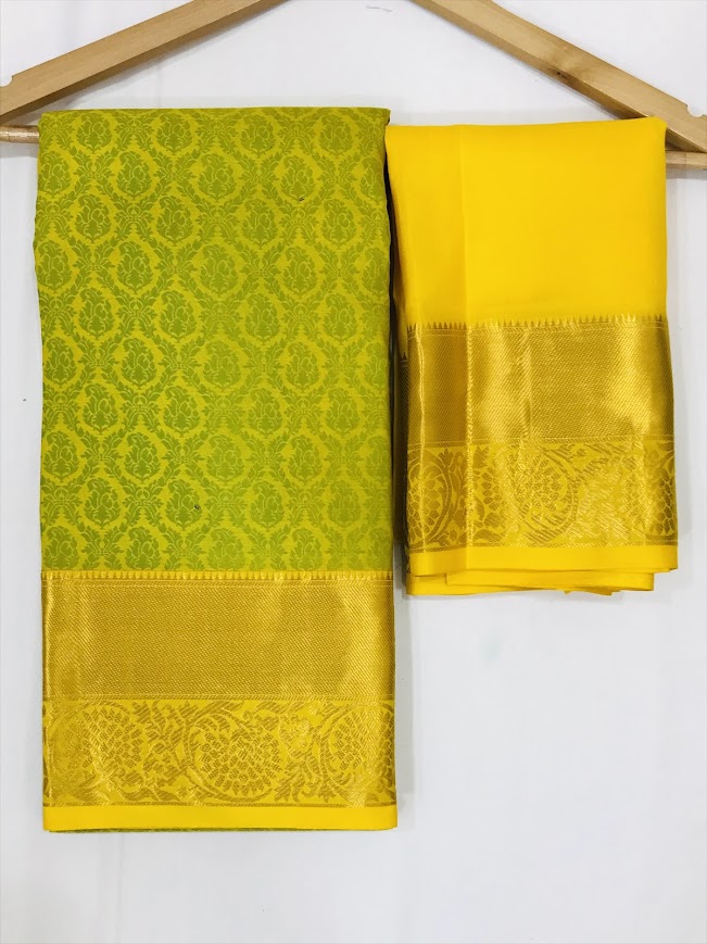 Green Color Kanchi Silk Saree With Gold Zari Work In USA