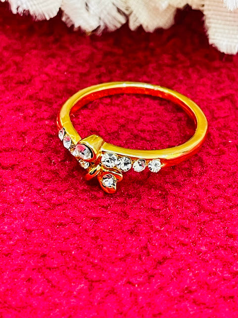 Gold Plated White Stone Work Ring For Women In Near Me