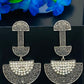 Charming Oxidized Trendy Semi Circle Designer Earrings