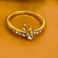 Gold Plated White Stone Work Ring In Yuma