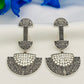 Oxidized Trendy Semi Circle Designer Earrings In USA