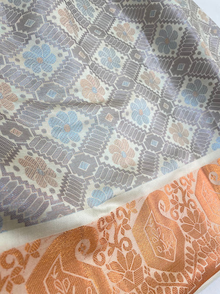 Purple And Cream Color Langa Set In Douglas