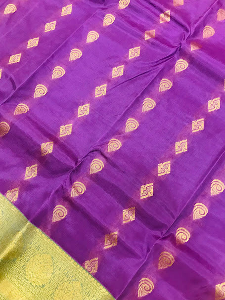 Exquisite light Purple Color Pure Kanchi Silk Saree In Arizona