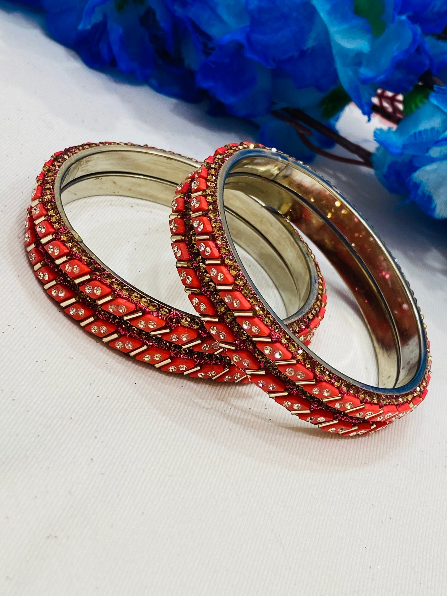 Exquisite Pink Color Metal Bangles In Chandler