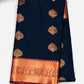 Beautiful Blue Color Soft Silk Saree With Rich Golden Bordered For Women