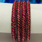 Lovely Dark Pink Color Metal Bangles In Kingman