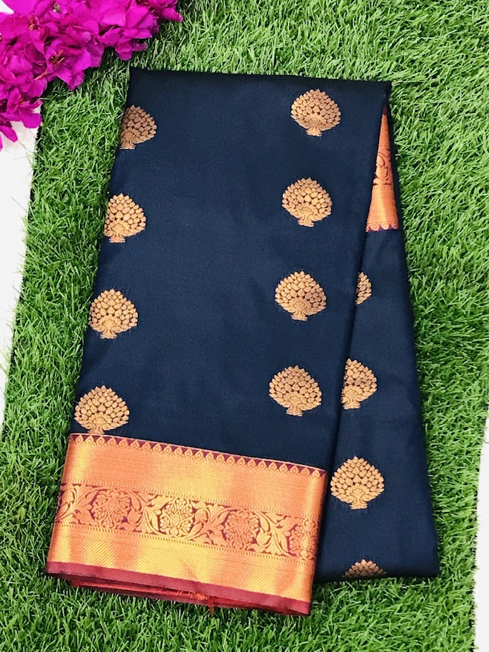 Tree Designed Soft Silk Saree In USA