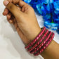 Dark Pink Color Metal Bangles In USA