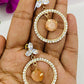 Gorgeous Circle Design Gold Plated Earrings In USA