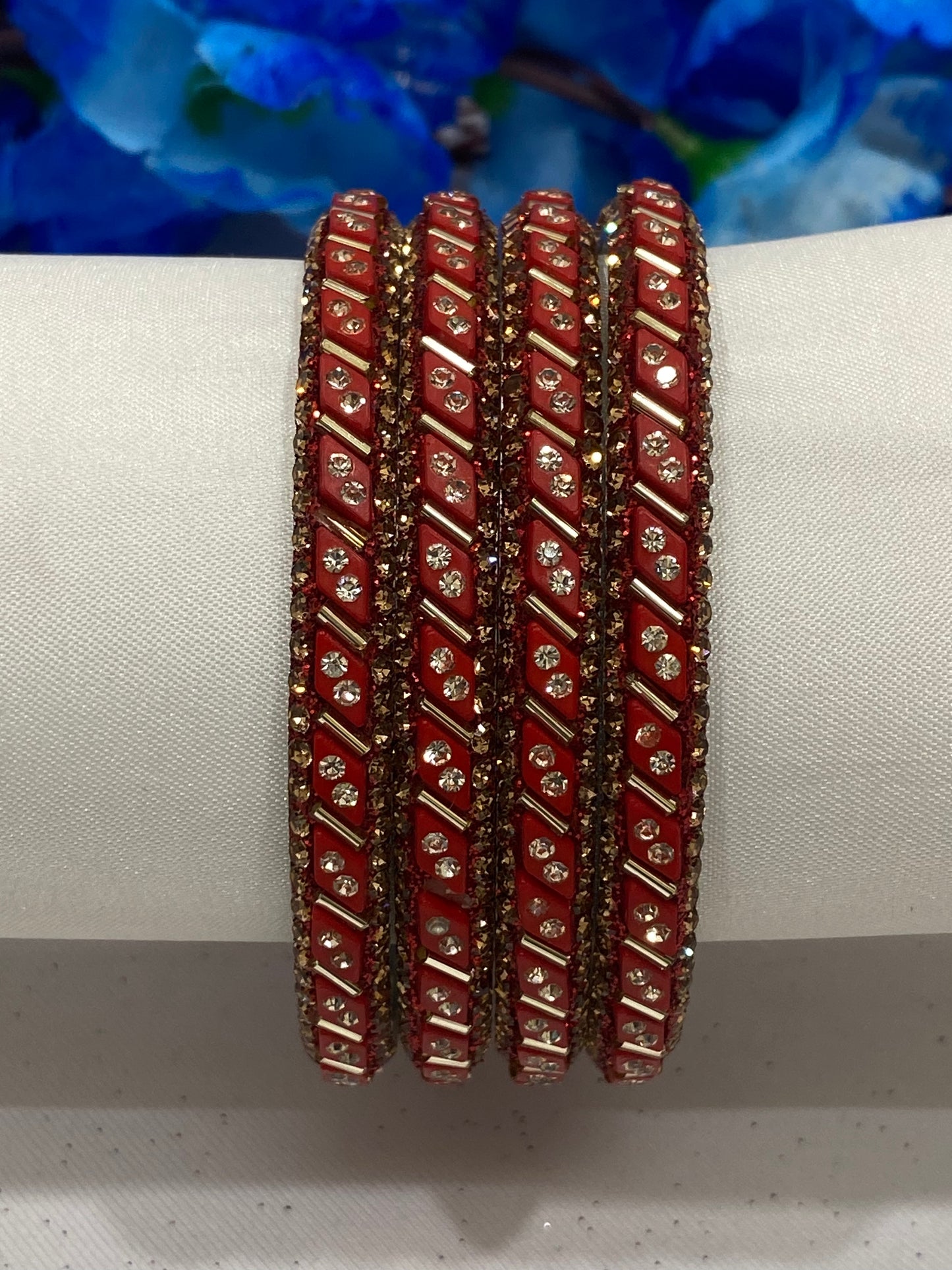 Gorgeous Maroon Color Metal Bangles In Suncity