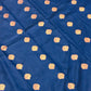 Blue With Golden Color Designed Saree In Cotton Wood