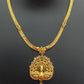 Delightful Floral Designer Gold Plated Necklace With Peacock Pendant