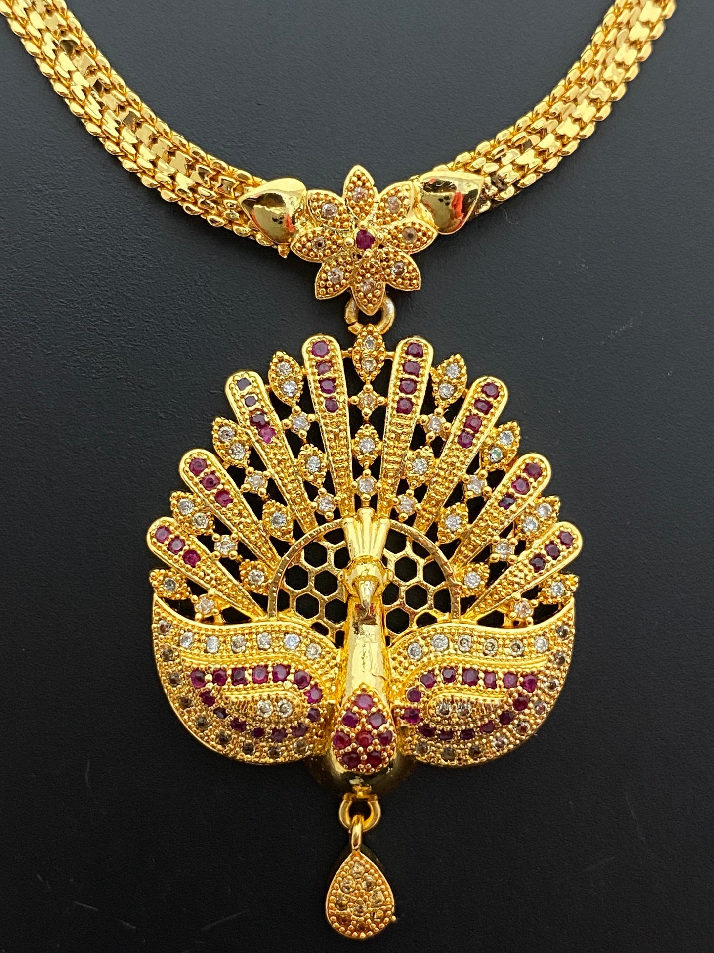 Attractive Peacock Pendant With Drops In USA