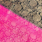 Stunning Black Colored Soft Silk Saree With Pink Color Rich Pallu