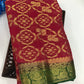 Maroon Color Georgette Saree With Gold Printed Work For Women In Happy Jack