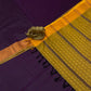 Dark Purple Color Pure Kanchi Silk Zari Border Work Saree In Suncity 