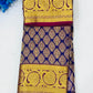 Beautiful Violet Color Pure Kanchi Silk Gold Zari Work Saree For Women