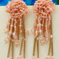 Lovely Pink Hanging Fancy Crystal Earrings In USA