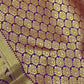 Beautiful Violet Color Pure Kanchi Silk Gold Zari Work Saree In Surprise