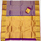 Violet Color Pure Kanchi Silk Gold Zari Work Saree In Chandler