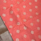 Peach Color Pure Kanchi Silk Gold Zari Work Saree In Phoenix