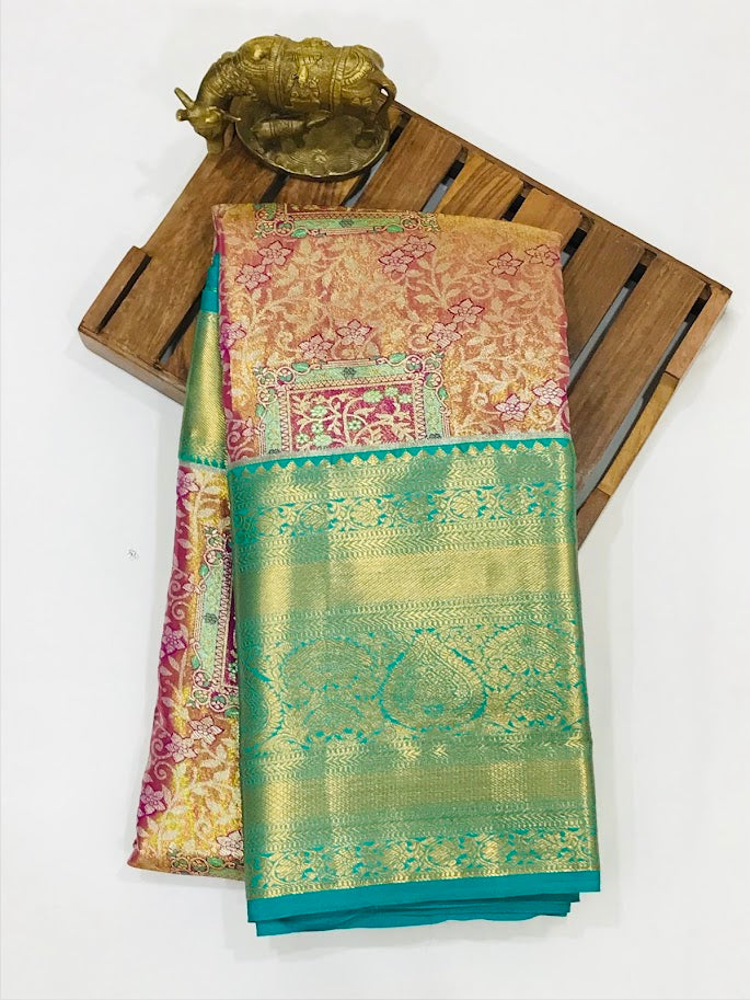 Pink Color Unique Designed Art Silk Saree With Contrast Border Near Me