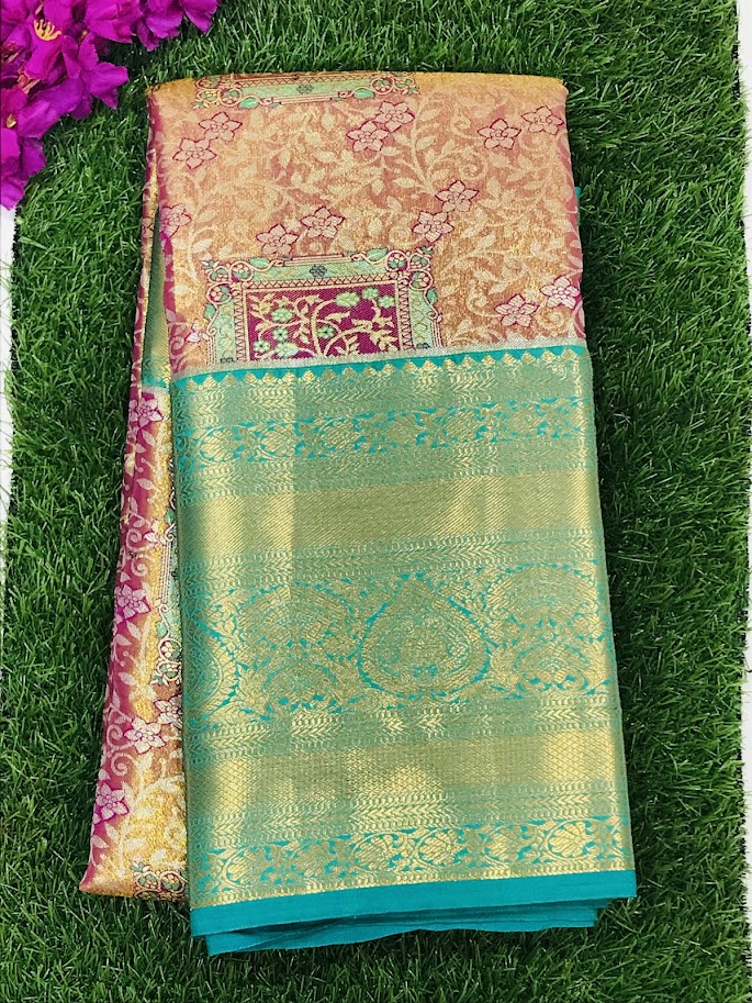  Unique Designed Art Silk Saree With Contrast Border  In USA