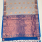 Blue Colored Zari Worked Bordered Saree In USA