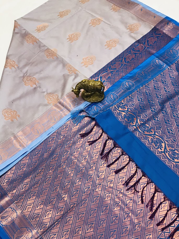  Designed Soft Silk Saree In Cotton Wood