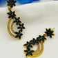 Gorgeous Antique Black Flower Designer Earrings In Kingman