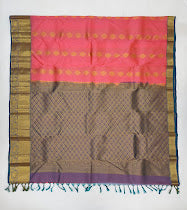 Charming Pink Color Pure Kanchi Silk Gold Zari Work Saree In Mesa