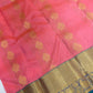 Pink Color Pure Kanchi Silk Gold Zari Work Saree In Surprise