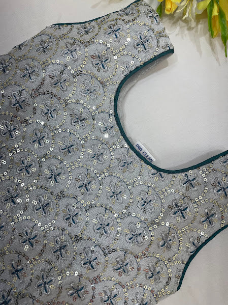 Teal Green Color Georgette With Choli Sets In Tempe
