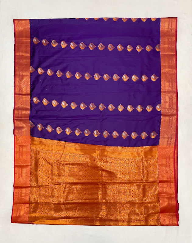Alluring Purple Color Soft Silk Saree In Chandler